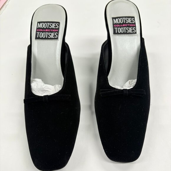 Mootsies Tootsies Collection Karina Black Heel Women 8.5 M Open Back Closed Toe - Picture 2 of 9
